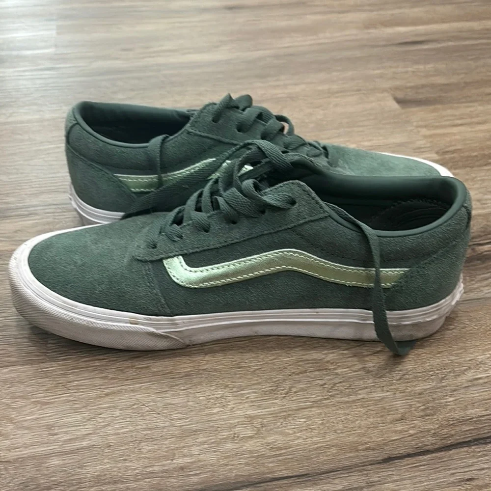 Vans Sage Green Suede Shoes - Picture 7 of 9